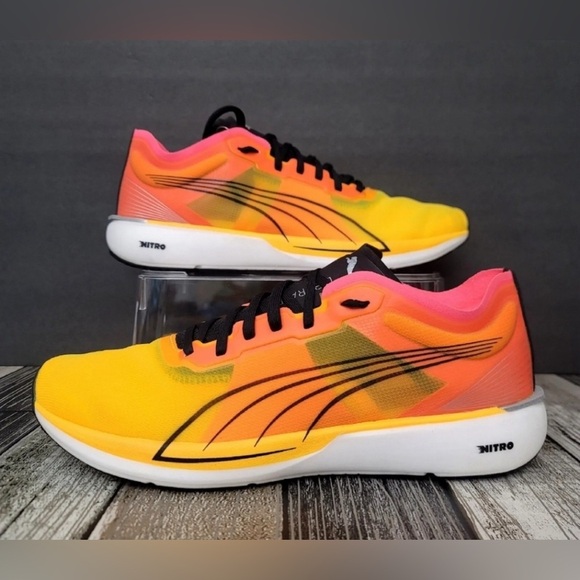 Puma Liberate Nitro Fireglow Running Men’s Shoes Size 8 Sneakers Gym Workout - Picture 1 of 15